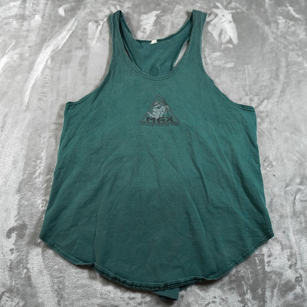 Vintage Max Muscle Training Gear Tank Top Mens XL Bodybuilding Workout USA 90s